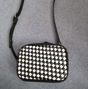 Black And White Checkered Purse
